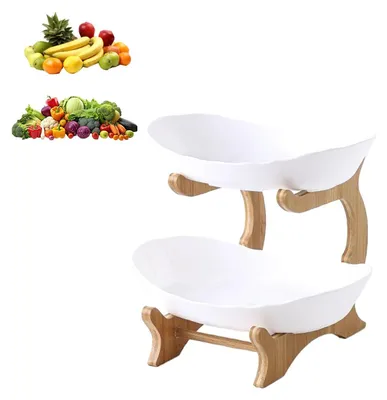 Image de Elzusha - Panier à fruits multifonctionnel avec 2 niveaux