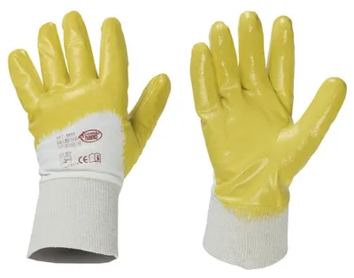 Productafbeelding van 1 paar Strong Hand gele sterrennitril beschermhandschoenen, werkhandschoenen, maat 11