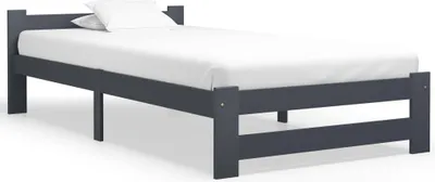 Produktbild von "2026 Promotion" Massivholzbett Schlafzimmer - Dunkelgrau - Kiefer 100x200 cm - Polsterbett CC12203