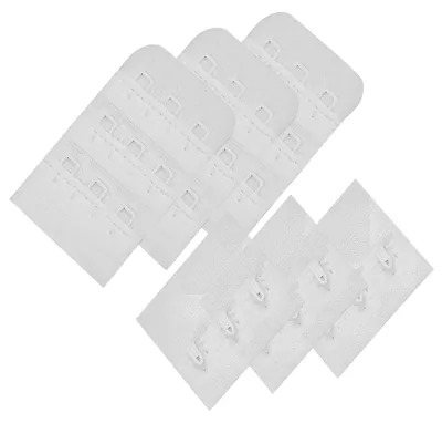 3 Paar BH-Verschluss 40 mm 3 Reihen zum annähen Dessous BH Zubehör Sparpaket Farbwahl weiß