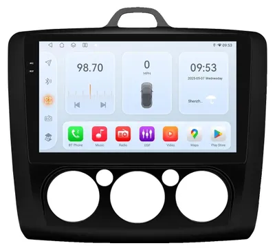 Zdjęcie produktu dla Carplay, odtwarzacz multimedialny, system nawigacji, kompatybilny z Ford Focus 2, 3 (Mk2, Mk3) w latach 2004-2011, model QS4 B