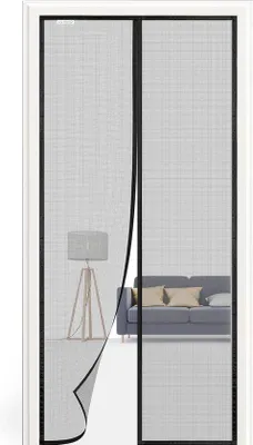 Produktbild von Famanu Fliegengitter magnetisch 95 x 210 cm - geeignet für Balkontüren - schwarz
