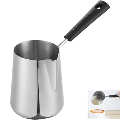 Produktbild von 600ml Türkischer Kaffeekocher Mokkakanne Espressokocher , Milchkännchen, Tropfenfreier Ausgießer