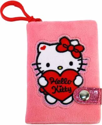 Zdjęcie produktu dla Różowy notes Hello Kitty z pluszakiem – ok. 10 cm