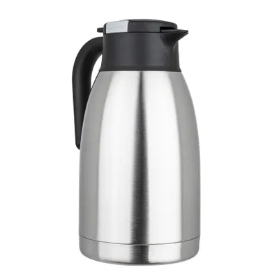 Produktbild von Thermoskanne Kaffeekanne Edelstahl 2 Liter Isolierkanne Teekanne Thermo Kaffee Tee Kanne Einhandautomatik