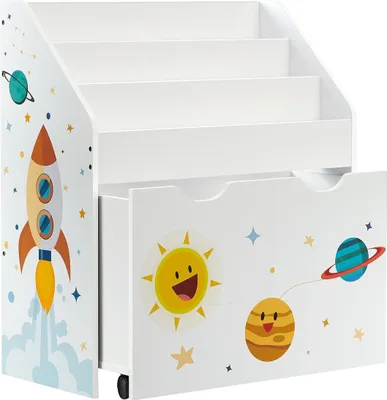 Produktbild von Songmics Spielzeugregal Kinderzimmer mit Spielzeugkiste Weiss