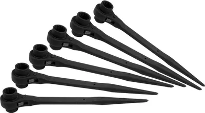 Produktbild von 6 Stück Ratsche Gerüstbauratsche Gerüstbauknarre Gerüstratsche Gerüst Ratschenschlüssel 17-19mm
