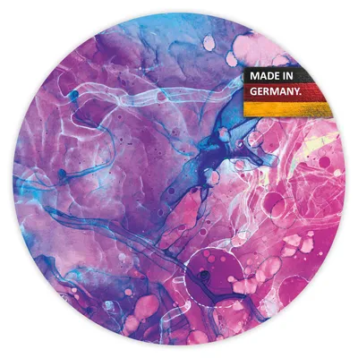 Produktbild von younikat Mauspad Acryl-Look I Ø 22 cm rund I Mousepad in Standard-Größe rutschfest I Farbenfroh modern I Wassertransferdruck I dv674