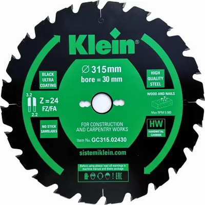 Produktbild von Klein Kreissägeblätter für den Bau D=315;d=30(25);B/c=3,2/2,2;Z24