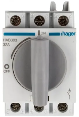 Image de Sectionneur tripolaire 32 A pour rail DIN ou plaque de montage