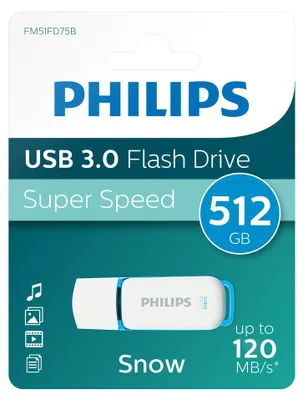 Produktbild von Philips USB-Stick 512 GB USB 3.0 Snow Edition Leserate bis 120 MB/s