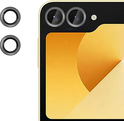 Produktbild von Für Samsung Galaxy Z Flip7 5G Kamera 9H Tempered Hart Glas Schutz Ring Schwarz