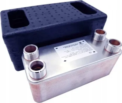 Produktbild von Wärmetauscher 30 Platten max 65 kW, 12 m3/h, 20 bar Ba-32-30 Plattenwärmetauscher Heizung Plattenwärmetauscher aus Edelstahl als Wärmeüberträger