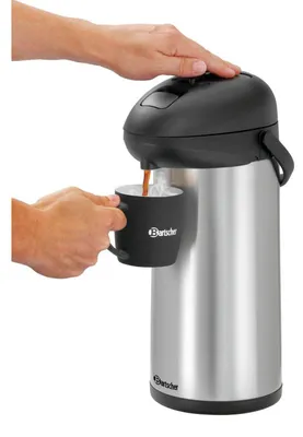 Obrázek produktu pro Bartscher 150993 Bartscher termoska 5 l, černá, stříbrná, 5,0 l