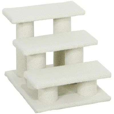 Productafbeelding van PawHut kattenladder, 3 treden, dierenladder, trap voor katten, 45 x 35 x 34 cm