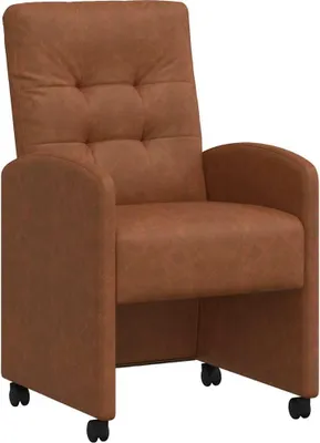 Produktbild von vidaXL Esszimmerstühle mit Rollen 2 pcs Braun 58 x 67 x 97 cm