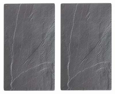 Productafbeelding van Kesper multifunctionele snijplank 'Leisteen', van glas, 52 x 30 x 0,9 cm, set van 2