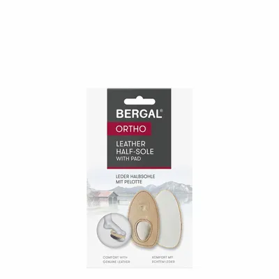 Produktbild von BNS International GmbH 6908 Leder Halbsohle mit Pelotte Natur, Weiss, Gr. 35