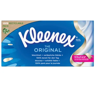 Produktbild von Kleenex Original Taschentücher-Box Kosmetiktücher 3-lagig Großpackung 24 x 72 St.