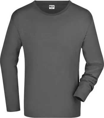Produktbild von Langarm T-Shirt aus Single-Jersey graphite, Gr. XXL