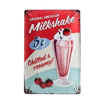 Produktbild von Nostalgic-Art - Blechschild 20 x 30cm - USA - Milkshake