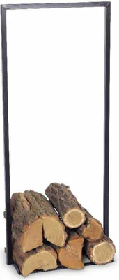 Produktbild von Magnus Brennholzregal R112 ; Maße (BxTxH): 45 cm x 25 cm x 150 cm ; Farbe: Schwarz