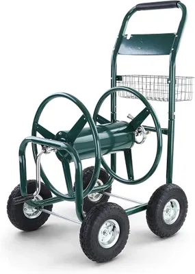 Produktbild von Schlauchwagen Schlauch Handwagen mit Handkurbel Grün bis 106m Gartenschlauch