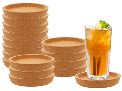 Obrázok produktu pre Sada 16 okrúhlych podložiek pod poháre s okrajom