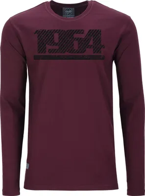 Produktbild von Übergrößen Longshirt Graphic Number schwarz AHORN SPORTSWEAR Maroon Red 5XL
