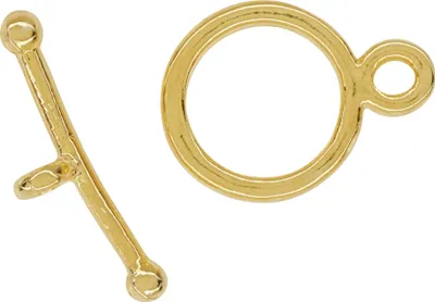 Produktbild von Knebelverschluss filigran, Ø 14 mm Gold