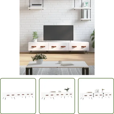 Obrázok produktu pre The Living Store TV skrinka biela 150x36x30 cm materiál na báze dreva