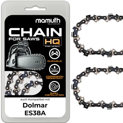 Produktbild von 2x Sägekette Kettensäge 30cm 1,1mm 3/8" 45 TG für Dolmar ES38A