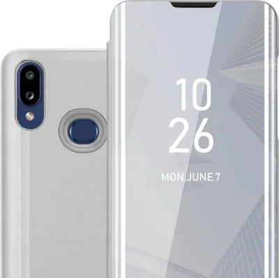 Immagine prodotto di Cadorabo custodia per telefono cellulare per Samsung Galaxy A10s / M01s in argento copertura posteriore copertura protettiva custodia a libro