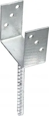 Obrázok produktu pre Pätka stĺpika U 81x60x100mm, tŕň Ø18x200mm, hrúbka 4mm, pozink