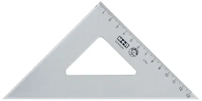 Produktbild von M+R Winkel 45° 20cm rauchtransparent Skala 13cm