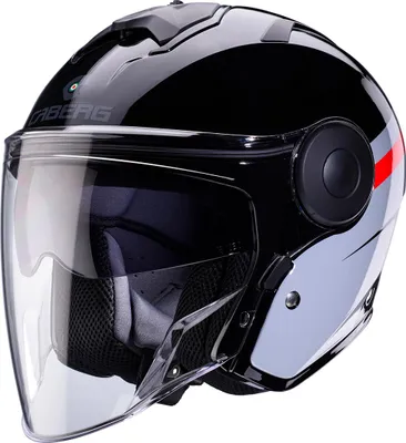 Produktbild von CABERG SOHO ZEPHYR Jethelm L in grau/rot/schwarz