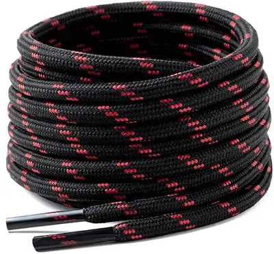 Immagine prodotto di Allacciatura per scarpe Kicks Don Berg, colore nero/rosso, lunghezza 180 cm