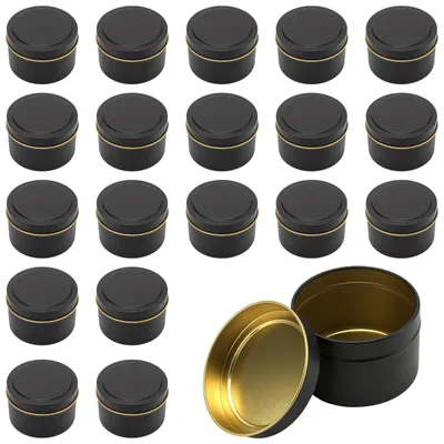 Kerzendosen 20er-Pack, 120 ml, schwarz, 65 x 41 mm