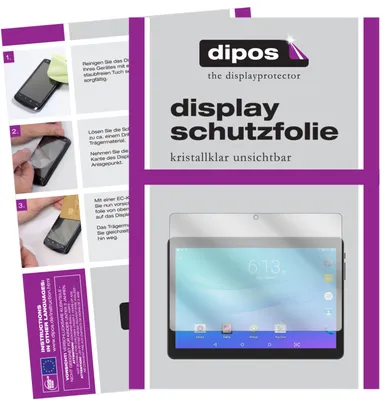 Produktbild von 2x Schutzfolie für Lectrus 10.1 Zoll Tablet klar Displayschutzfolie Display