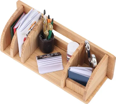 Produktbild von Puppenhaus-Desktop-Bücherregal, realistischer Miniatur-Organizer, Dekorationszubehör