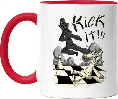 Produktbild von Kick It Tasse Rot Schachspieler Schachbrett Chess Geschenkidee Für Schachfans