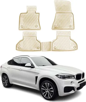 Obrázek produktu pro 2014-2019 BMW X6 F16 F86 Podlahové rohože TPE béžové 4 ks