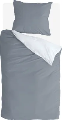 Produktbild von Byrklund Bettwäsche Side Way Grau / Weiß - 155x220 cm