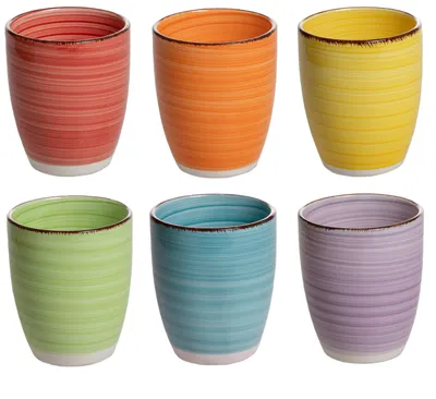 Image de Set de tasses Studio Tavola - en céramique - Sunny Summer - 350 ml - 6 pièces