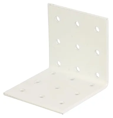 Produktbild von Alberts 846770 Lochplattenwinkel, weiß, 60 x 60 x 60 mm, 50er Set