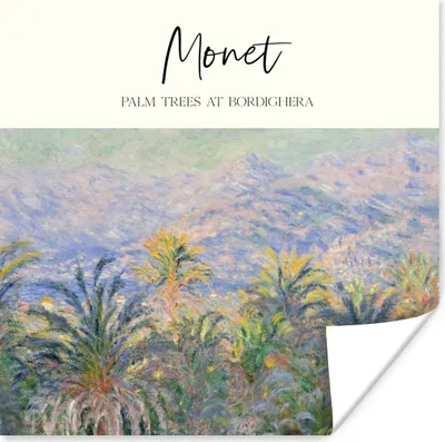 Produktbild von MuchoWow® Poster Gemälde - Palmen in Bordighera - Monet 100x100 cm - Babyzimmer
