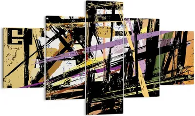 Produktbild von Bild auf Leinwand - Leinwandbild - Abstraktion modern - 125x70cm - Wand Bild - Wanddeko - Leinwanddruck - Bilder - Kunstdruck - Wanddekoration - Leinwand bilder - Wandkunst - EA125x70-3705