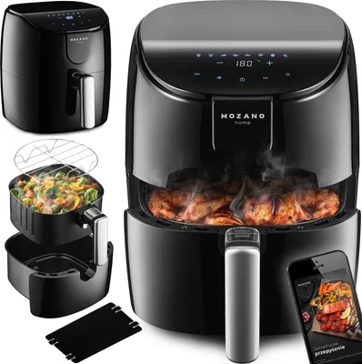 Zdjęcie produktu dla Fritownica bezolejowa Mozano, pojemność 4 l, moc 1500 W, z separatorem, 8 programów