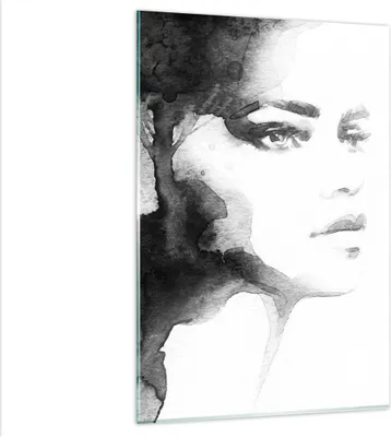Produktbild von Bilder auf glas - Einteilig - Porträt Malerei Frau Gesicht - 80x120cm - Glasbilder - Wandbilder - Bilder - Wanddekoration aus Glas - Glas Bilder - Wandbild auf Glas - GPA80x120-2921