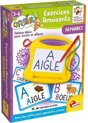 Image de Ardoise Magique Alphabet CAROTINA, Jeu Educatif, Apprentissage Alphabet, Réutilisable, 3-6 Ans
